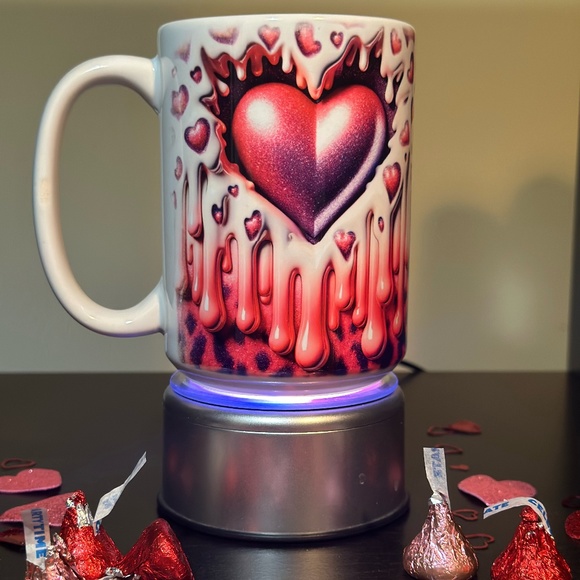 Hand Crafted Sublimated 3D Heart Mug - Picture 5 of 13